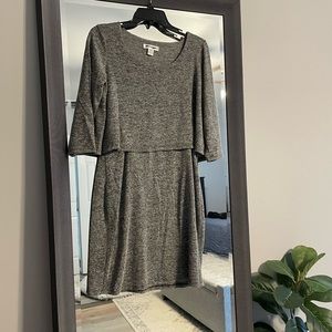 Motherhood maternity gray dress - maternity & nursing dress - medium